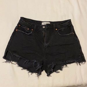 Abercrombie Black Denim Shorts